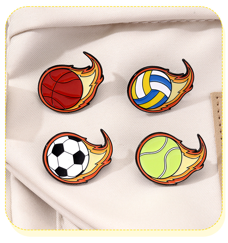 Cartoon Flamme Ball Emaille Br – Badminton Icon Bewertung und Preis